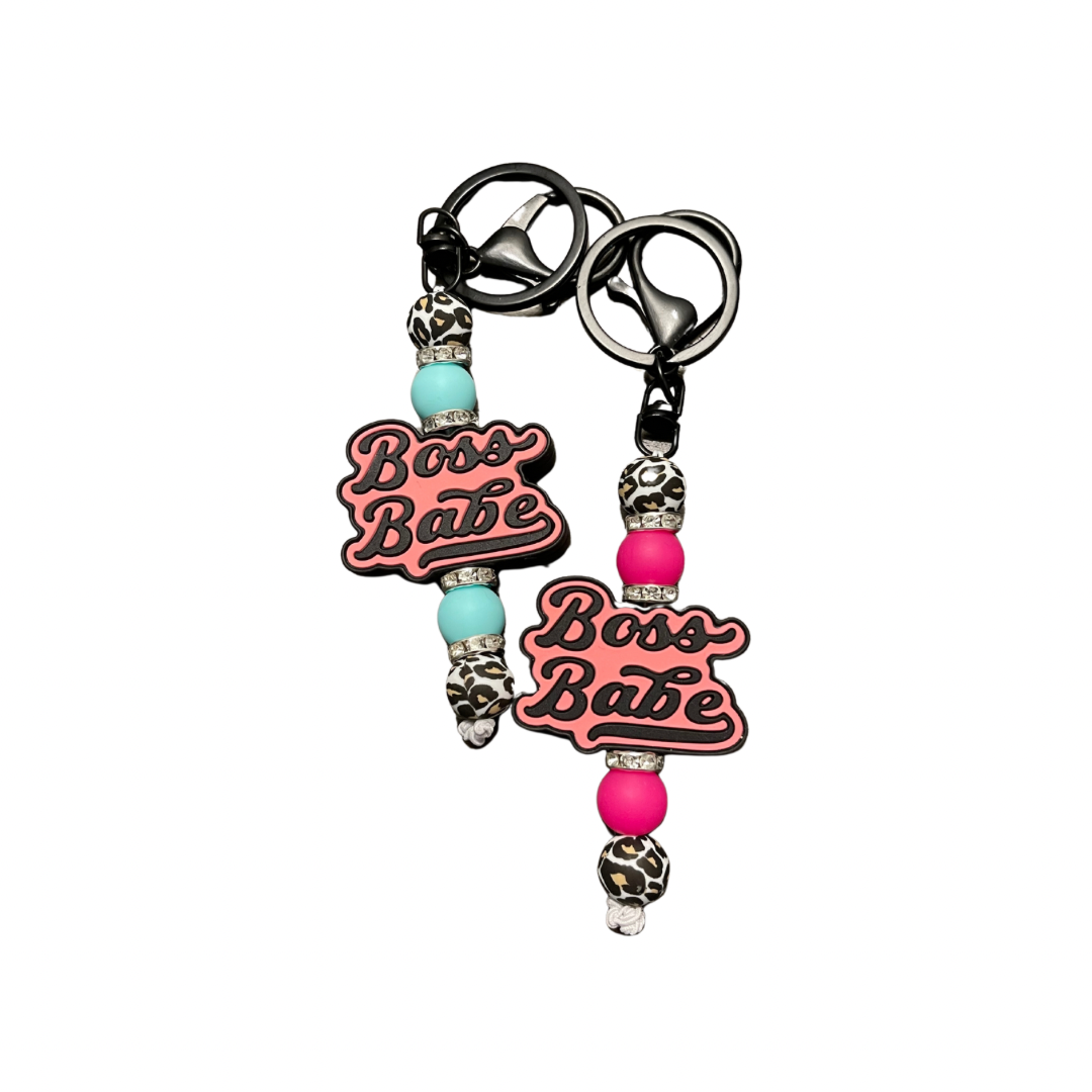 Floral Beaded Fidget Keychains